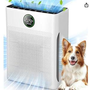 Air Purifiers for Home Large Room up to 2200sq.ft, MOOKA Air purifier for Home Pets with Washable Filter, PM 2.5 Display Air Quality Sensor Air Cleaner for Bedroom, Dorm room, Pets, Office, PR1