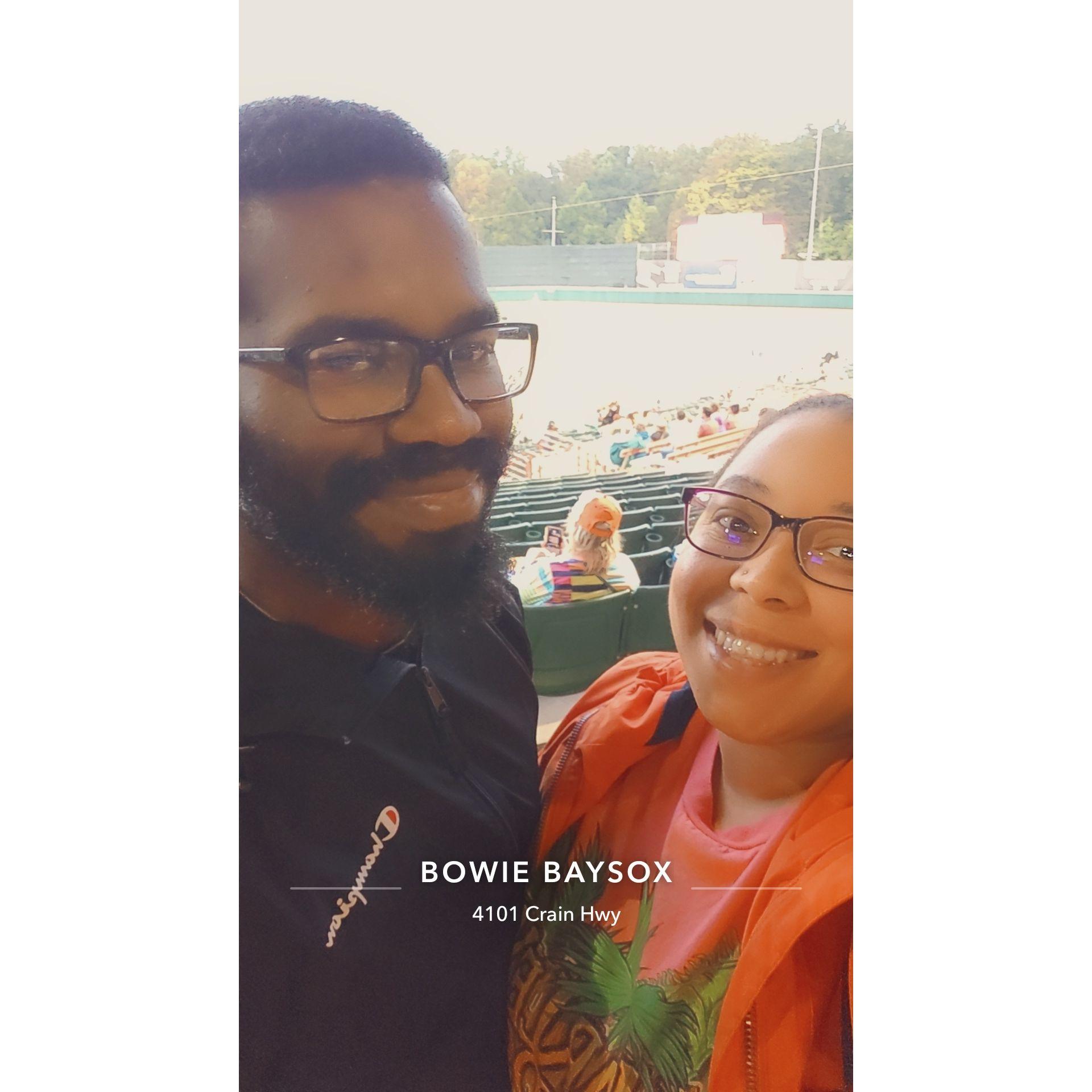 His first Baysox game