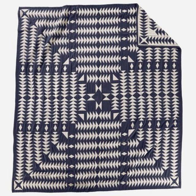 MIDNIGHT NOVA COTTON MATELASSE COVERLET