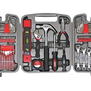 Apollo Tools DT9408 53 Piece Household Tool Set with Wrenches, Precision Screwdriver Set and Most Reached for Hand Tools in Storage Case