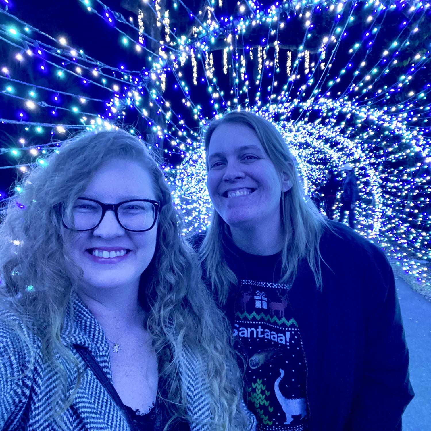Christmas lights at Jacksonville Arboretum and Botanical Gardens
