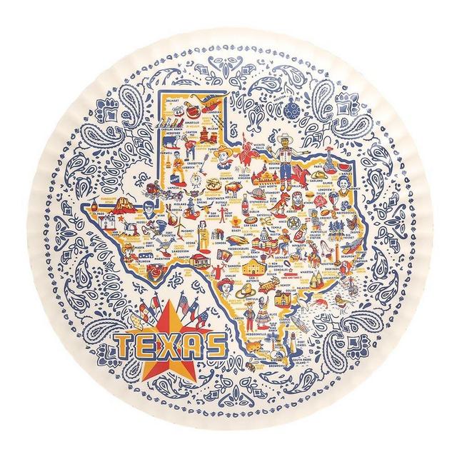One Hundred 80 Degrees Texas Melamine 16 Platter