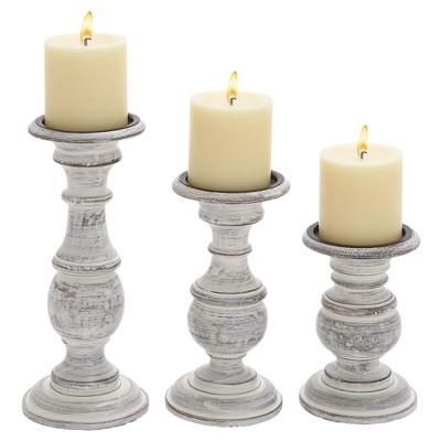 Rustic Candle Holder Set 3ct - Olivia & May