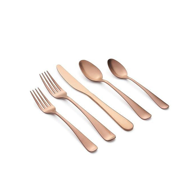 Cambridge Silversmiths Rhiannon Copper Satin 20-Piece Flatware Set, Service for 4