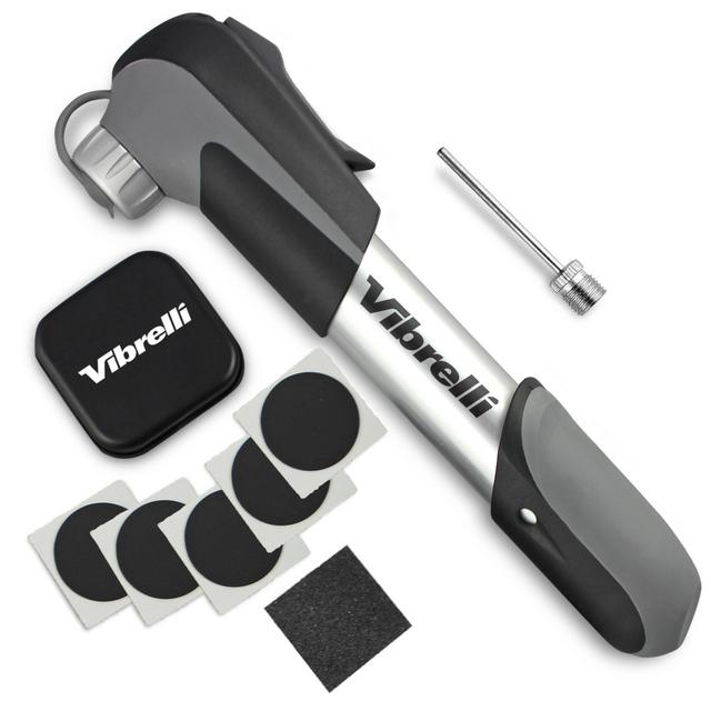 Vibrelli Mini Bike Pump & Glueless Puncture Repair Kit