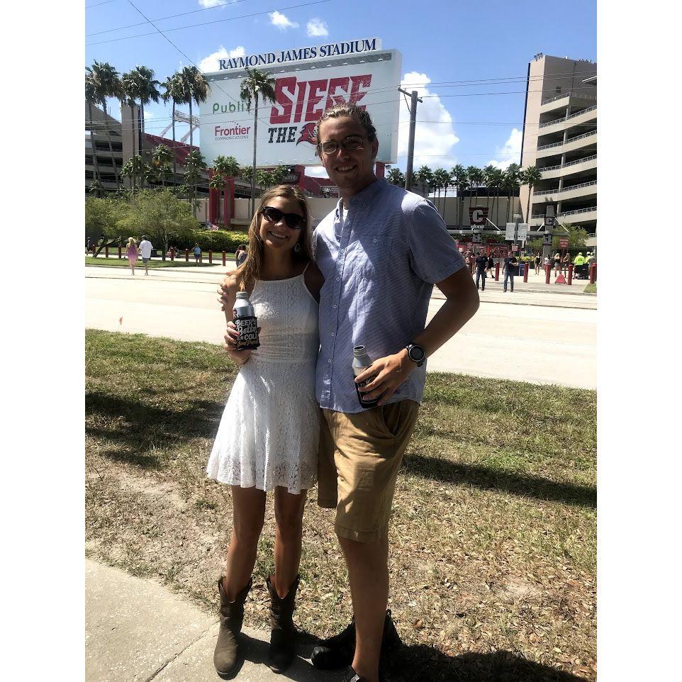 Our first photo as an OFFICIAL couple in 2018. Of course, our first date was a country concert!