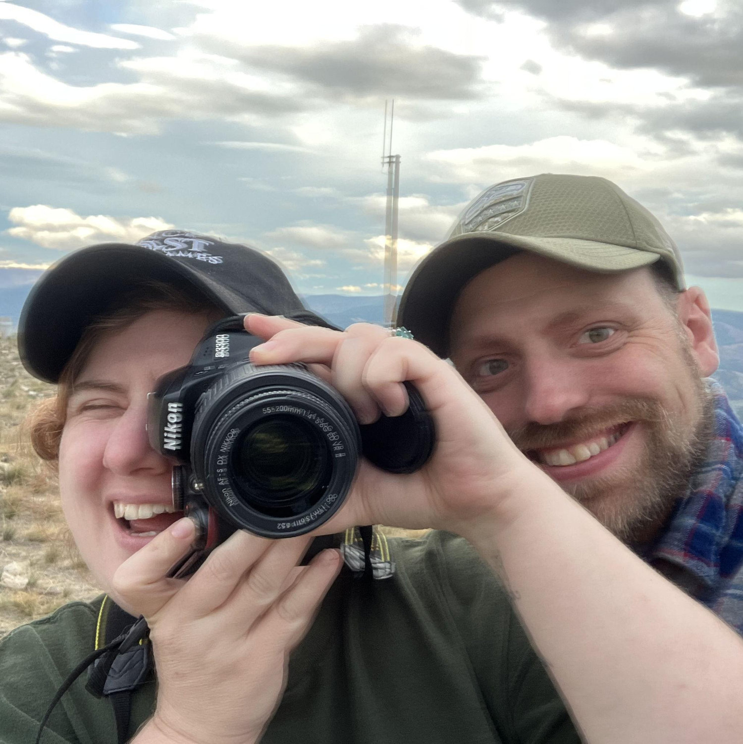 James taking a picture of us while I was trying to take a picture of the landscape.