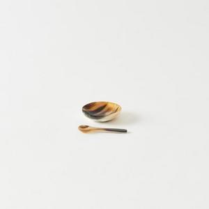 Horn Salt Dish and Spoon Set
