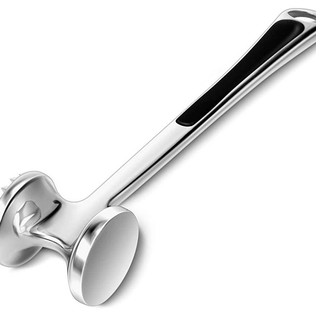 AOWOTO Meat Tenderizer Hammer Mallet Tool Pounder For Tenderizing Steak Beef And Poultry. With Rubber Comfort Grip Handle.Dishwasher Easy