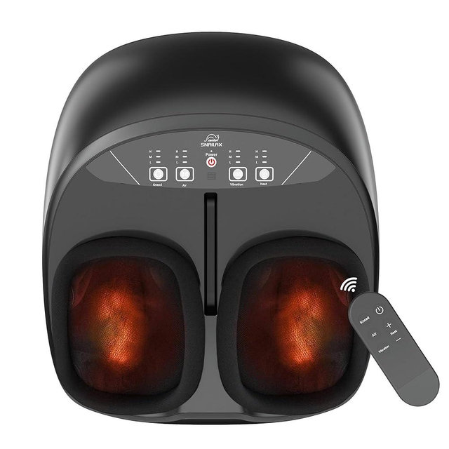 Snailax Foot Massager with Heat, FSA/HSA Eligible, Remote Control, Shiatsu Heated Foot Massager Machine with Deep Kneading, Rolling, Compression, Vibration, Size 13