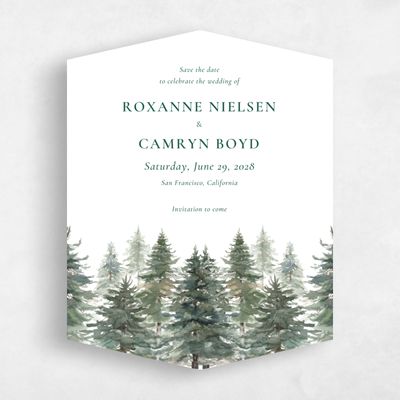 White Diamond Wedding Save the Date - Kelton Portrait