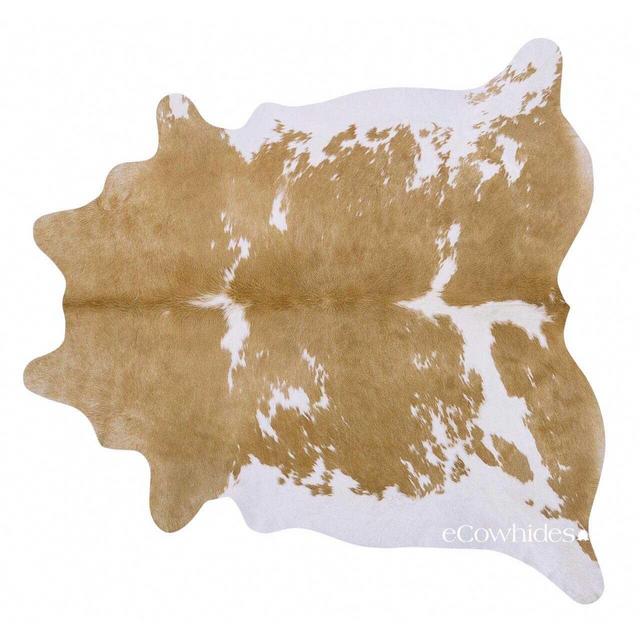 Palomino and White Brazilian Cowhide Rug: XL