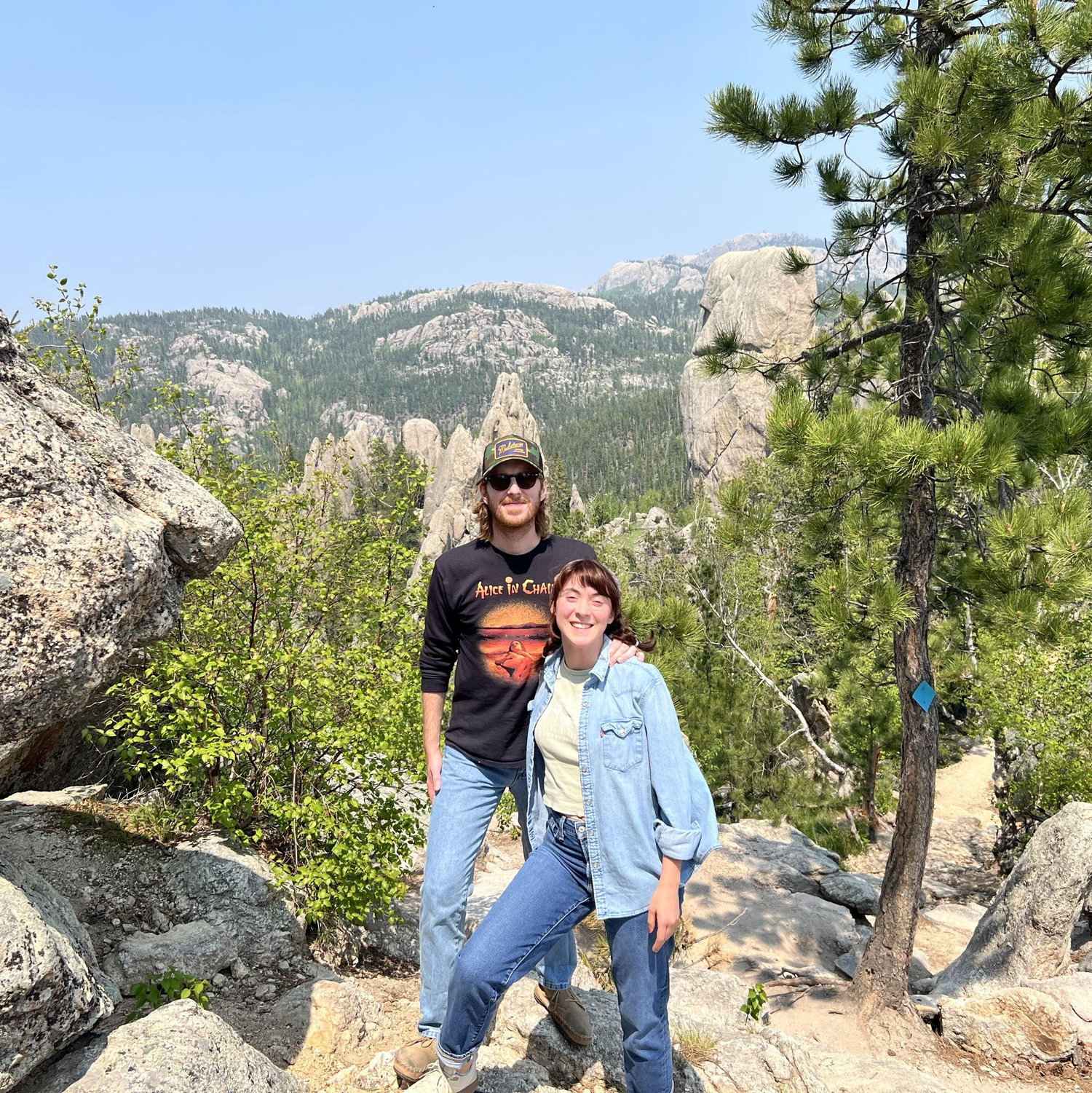 A fantastic hippie dude snapped this photo of us hiking along the Needles Highway in South Dakota.