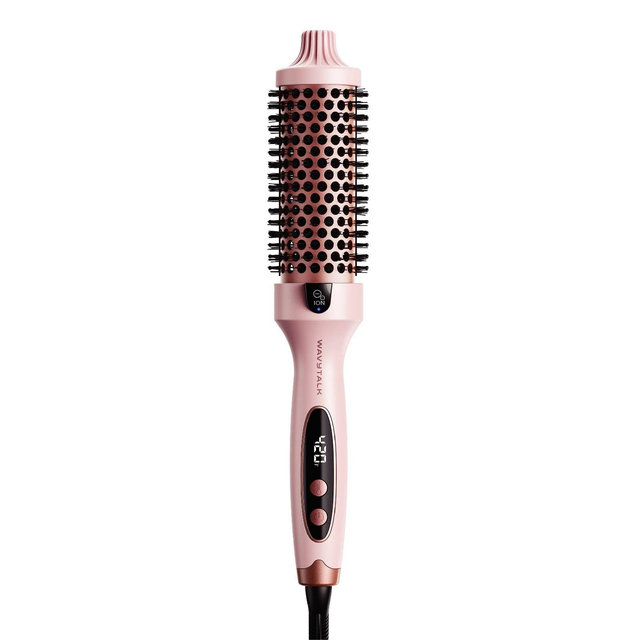 Wavytalk 206 Ionic Thermal Heated Curling Brush - Pink - 1.5"