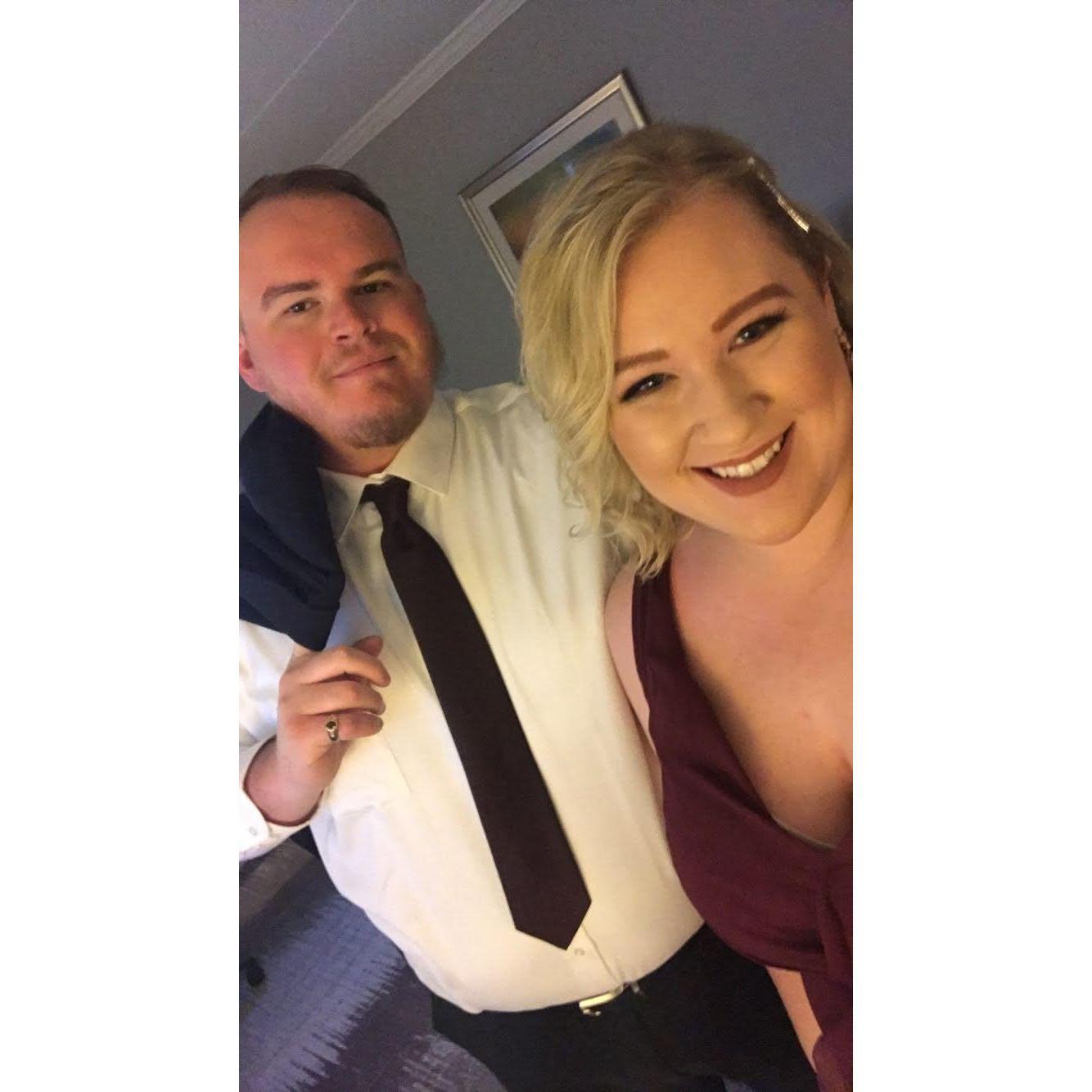 Looking dapper at Sarah’s sisters wedding!
