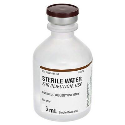 Sterile Water for Injection 5 ml, 25/Pack