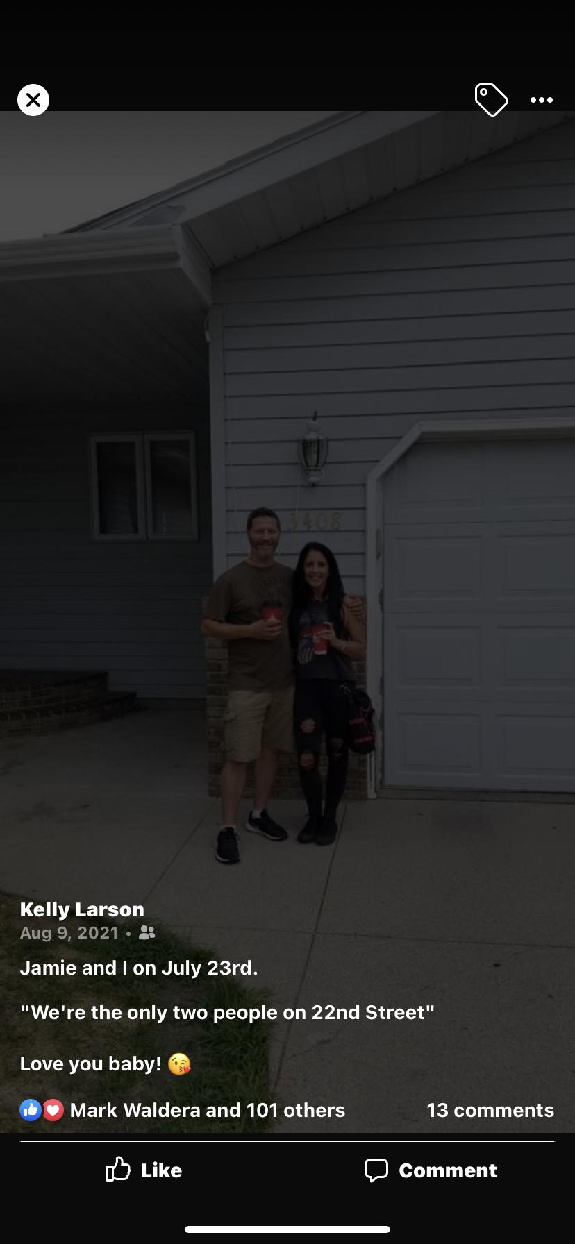 Their first pic at their new house!
