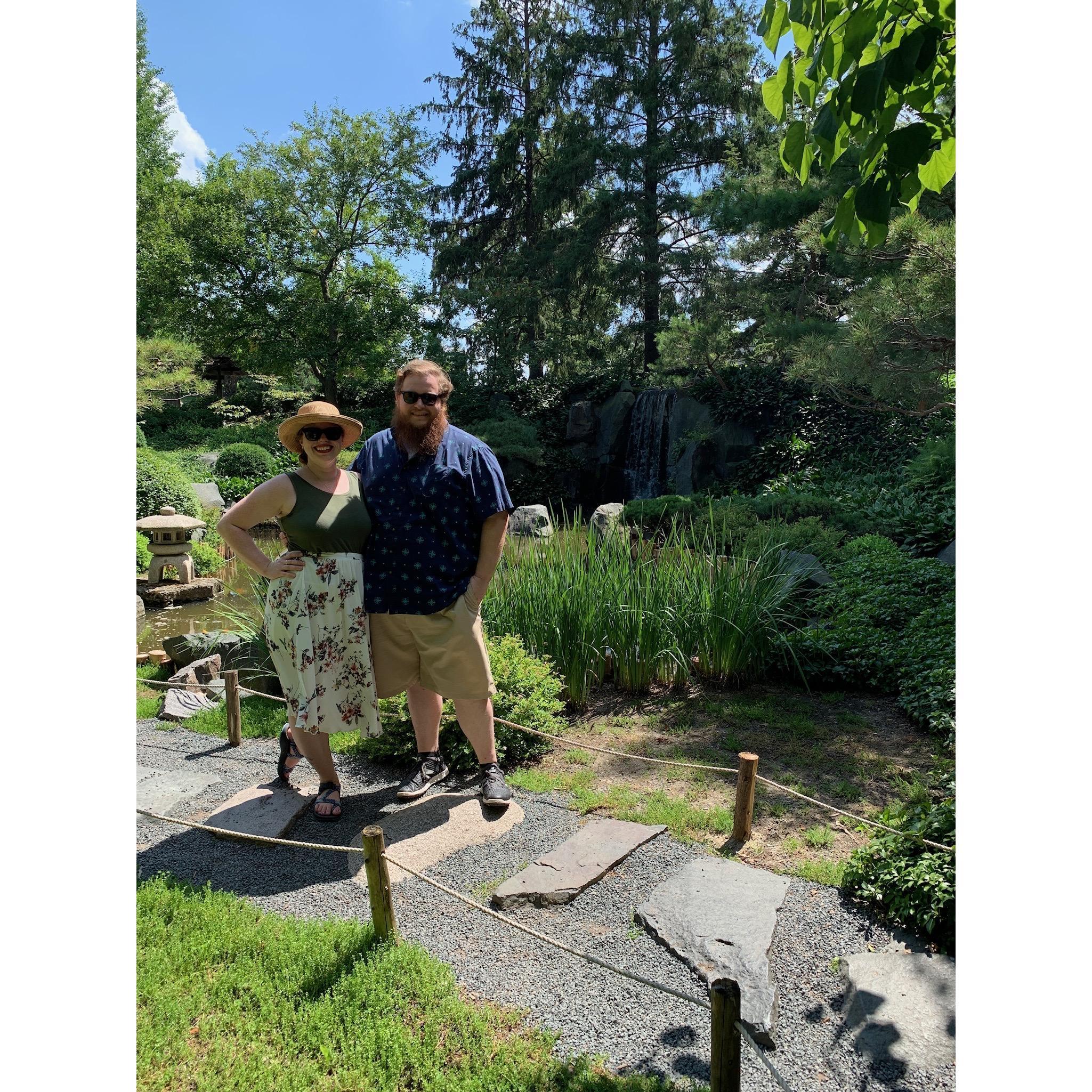 Our first visit to the Arboretum. James said "I love you" for the first time later this afternoon.