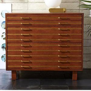 Inline Brass Filing Cabinet