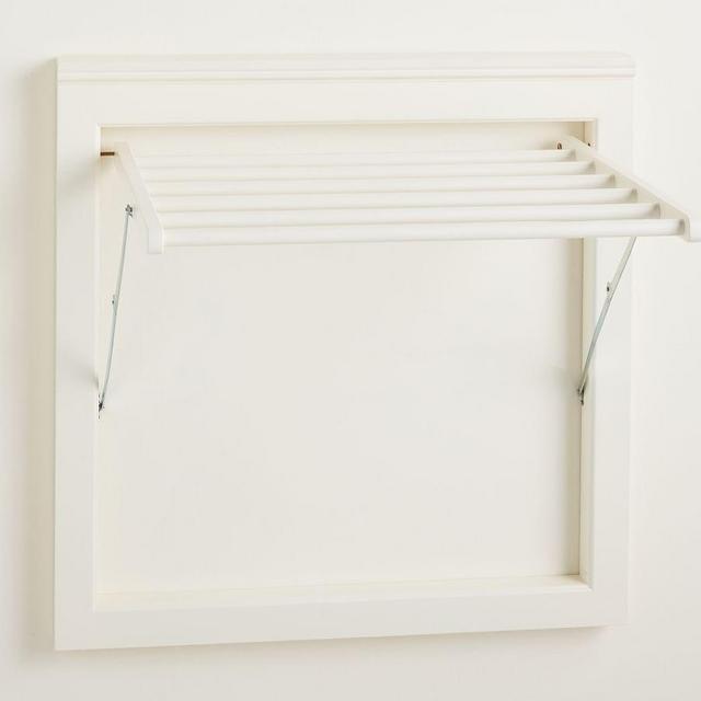 Aubrey Laundry Drying Rack,White,30"W