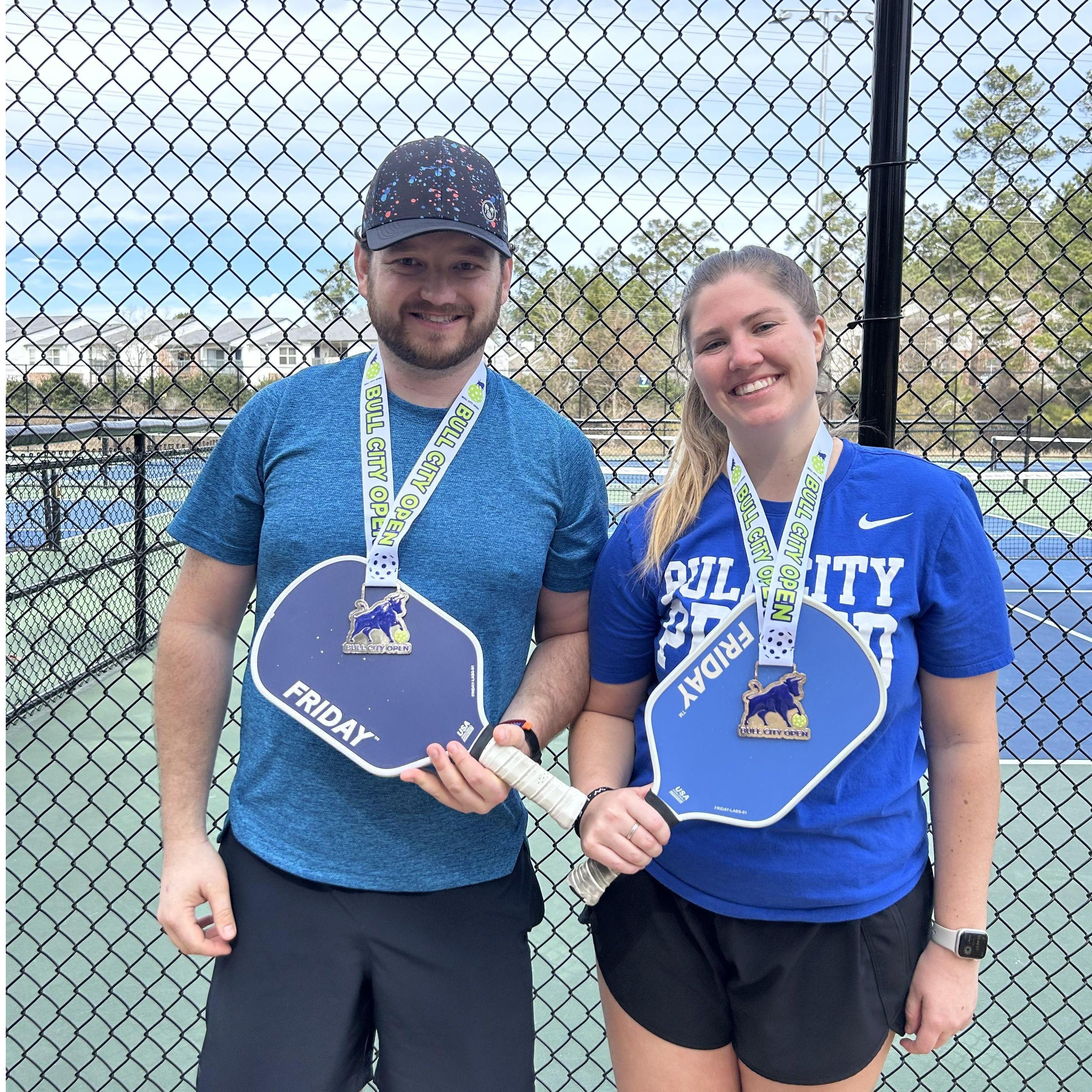 Got second in a pickleball tournament