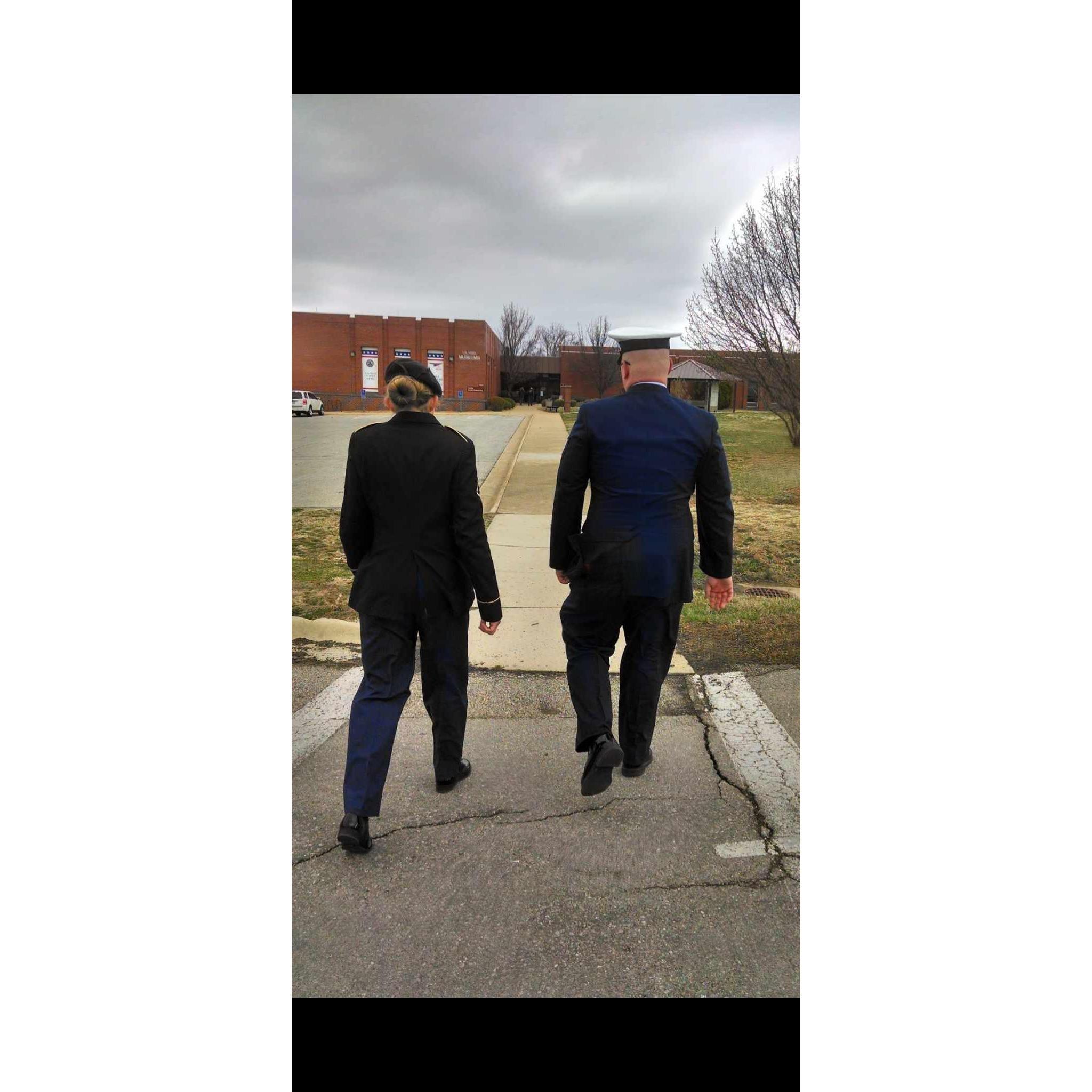 Photo of us in uniform!