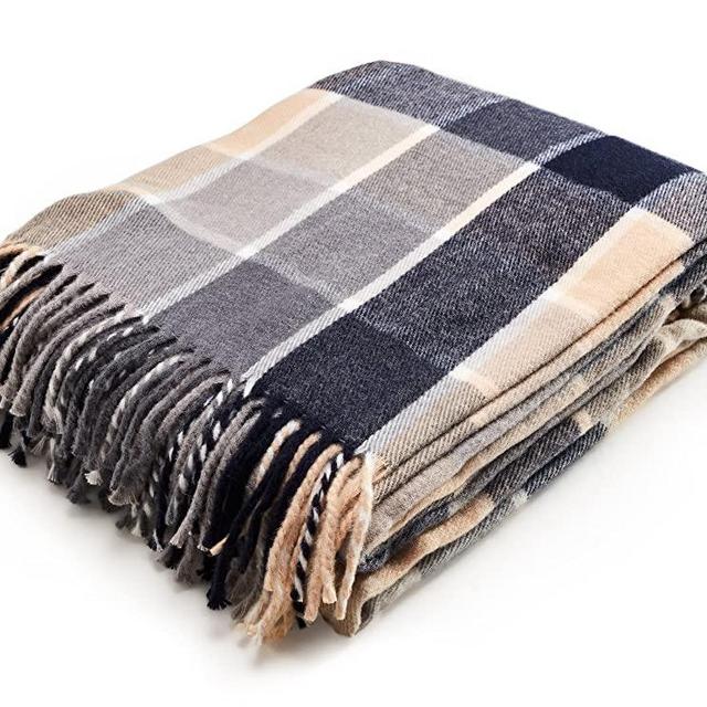 Arus Highlands Collection Tartan Plaid Design Throw Blanket Blue 60" X 80"