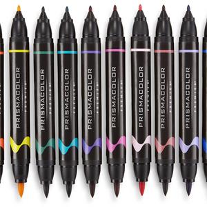Prismacolor 1776353 Premier Double-Ended Art Markers, Fine and Brush Tip, 24-Count with Carrying Case