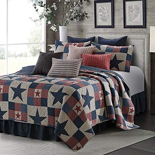 Virah Bella Collection Phyllis Dobbs Mountain Cabin Gray Polyester Full/Queen Quilt Bedding Set with 2 Standard Shams
