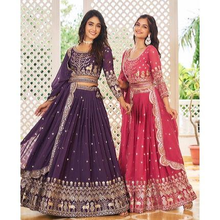 Lehenga's with belt for the Dupatta (scarf) to stay in place