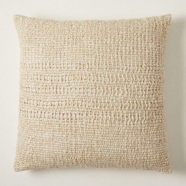 Cozy Weave Pillow Cover, 24"x24", Natural