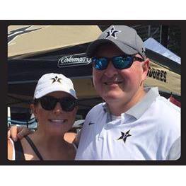 Vanderbilt University's Super Fans. Tailgating off the back of "Engine 58" behind the stadium.