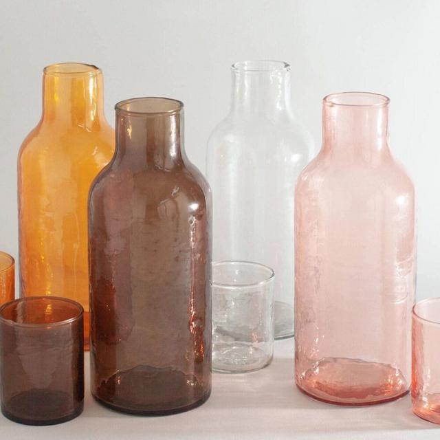 Hammered Glass Carafe | Handblown in India