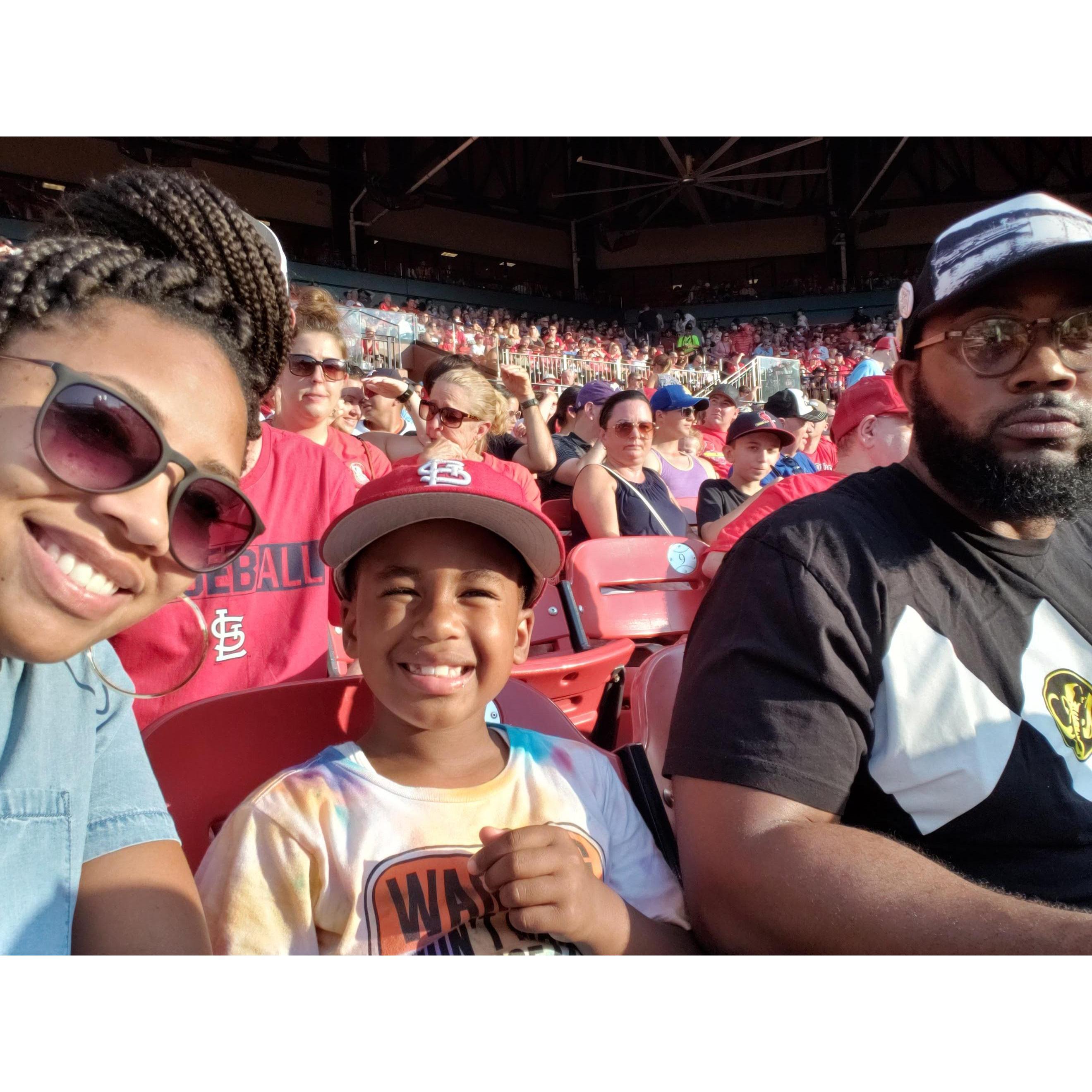 July 2019, Jace's 1st Cardinals Game