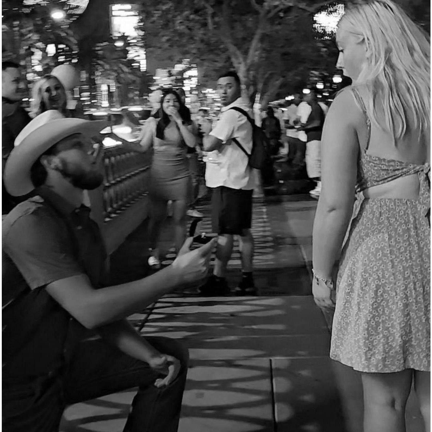 I said "Yes!" As you can tell by my face I had no idea this was gonna happen.