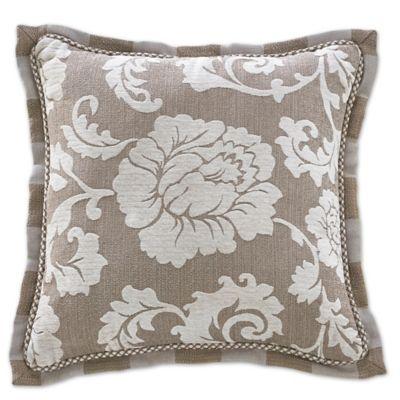 Croscill® Anessa 18-Inch Square Throw Pillow in Latte