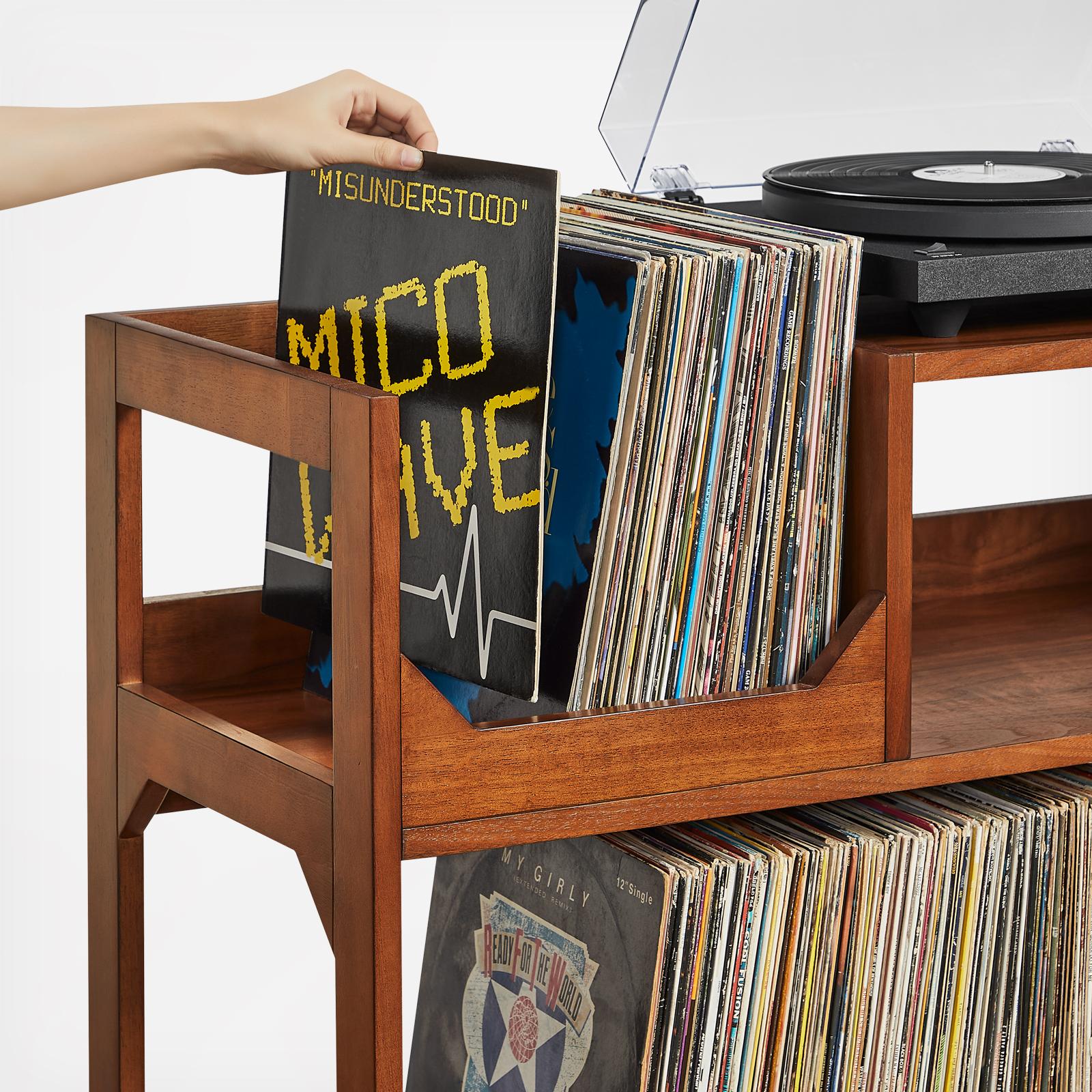 Crosley Furniture, Asheville Large Record Storage Console | Zola
