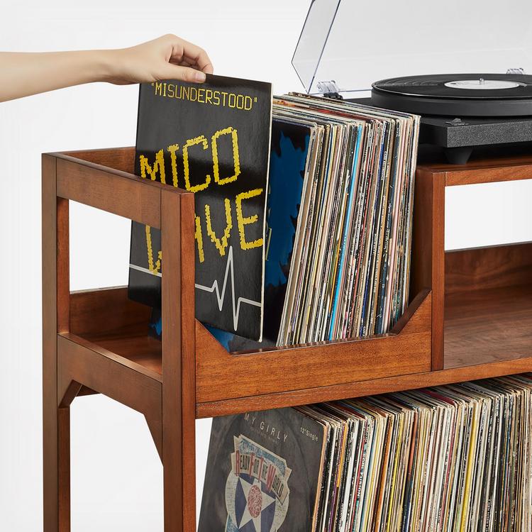 Crosley Furniture, Asheville Large Record Storage Console | Zola