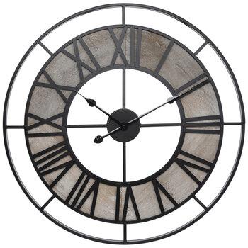 Black Metal Wall Clock