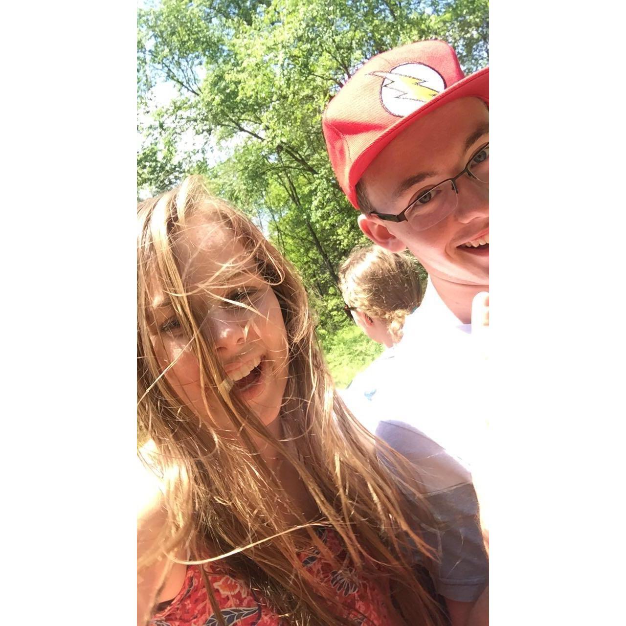 05 . 28 . 17
Just friends. This one of our first pictures together. We visited a friend and captured this pic while in the back seat of a a four-wheeler