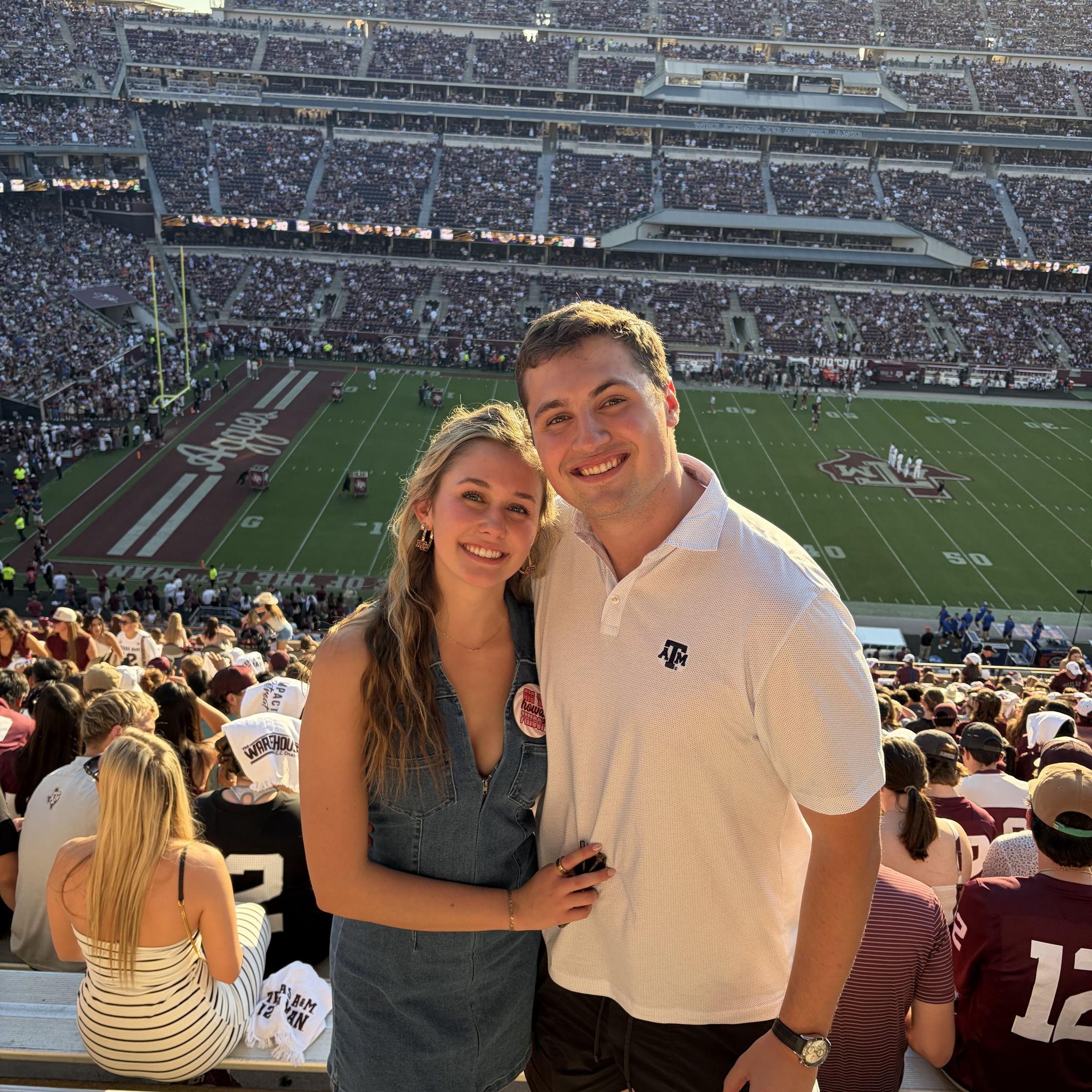 Our first Aggie football game in Kyle Field.