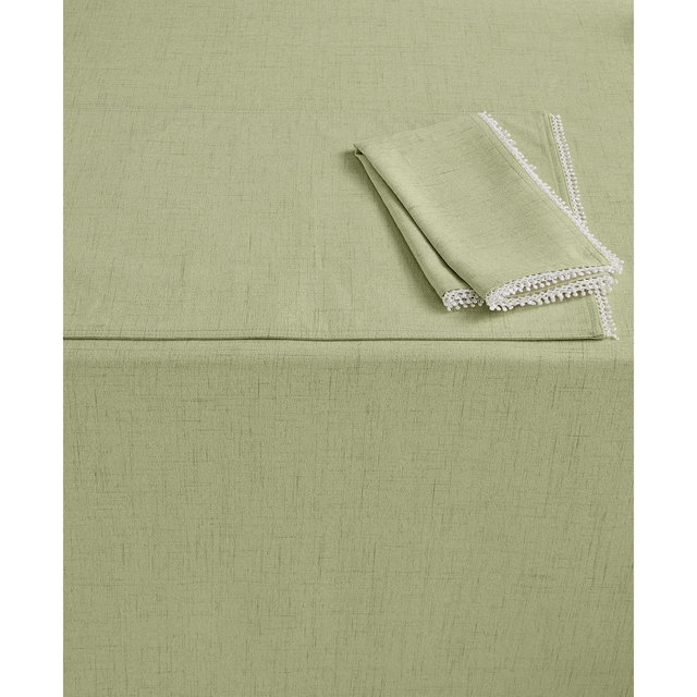 Lenox French Perle 60" x 120" Pistachio Tablecloth
