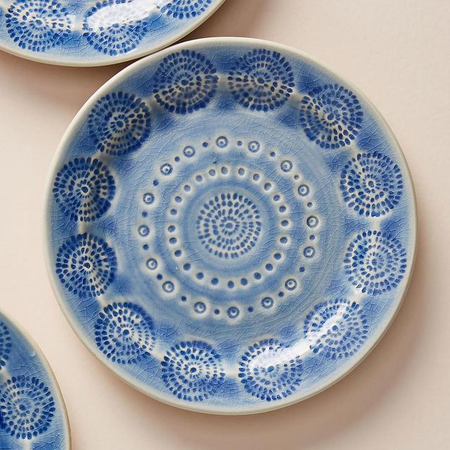 Anthropologie Old Havana Bread Plates, Set of 4