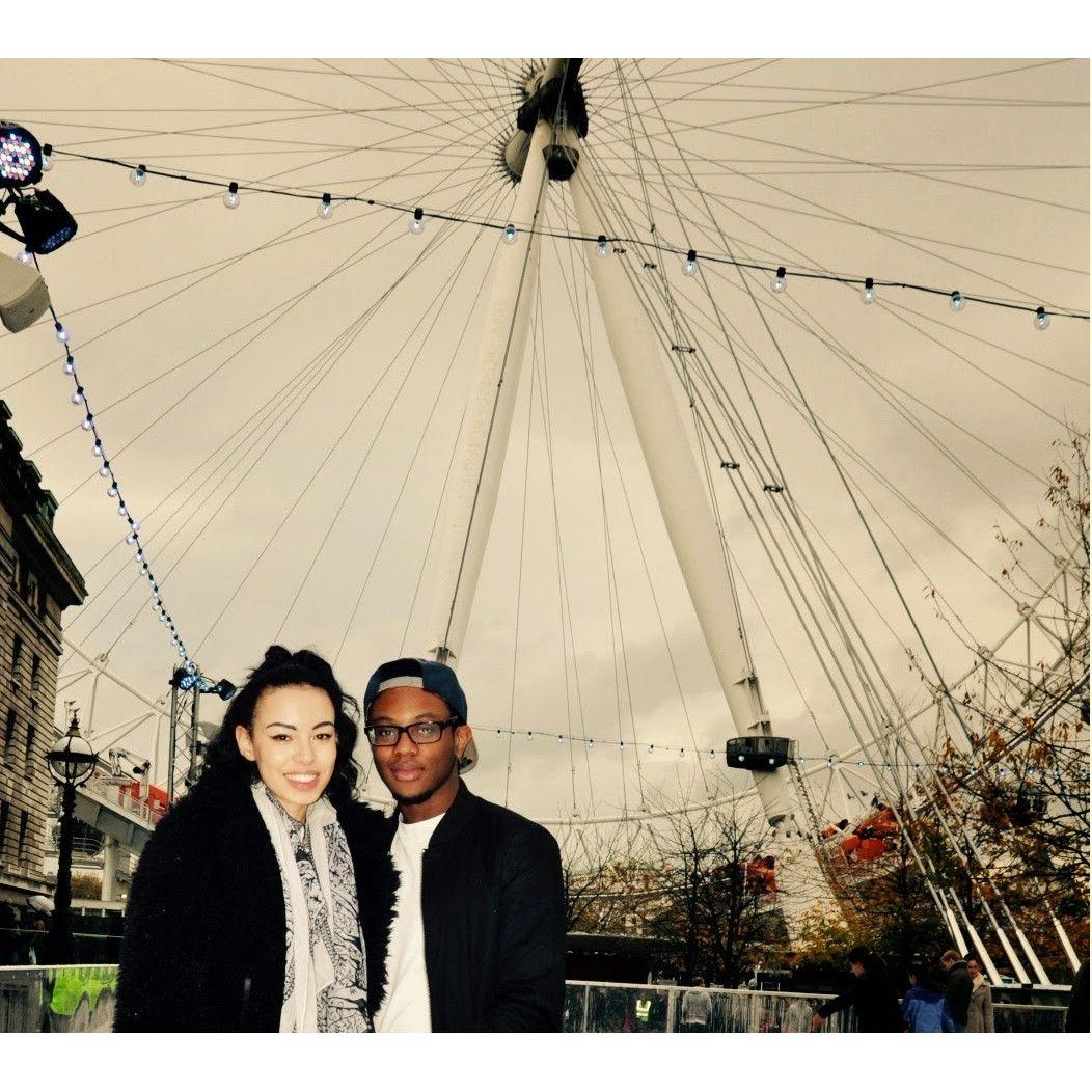 2014 - ice skating under the London Eye