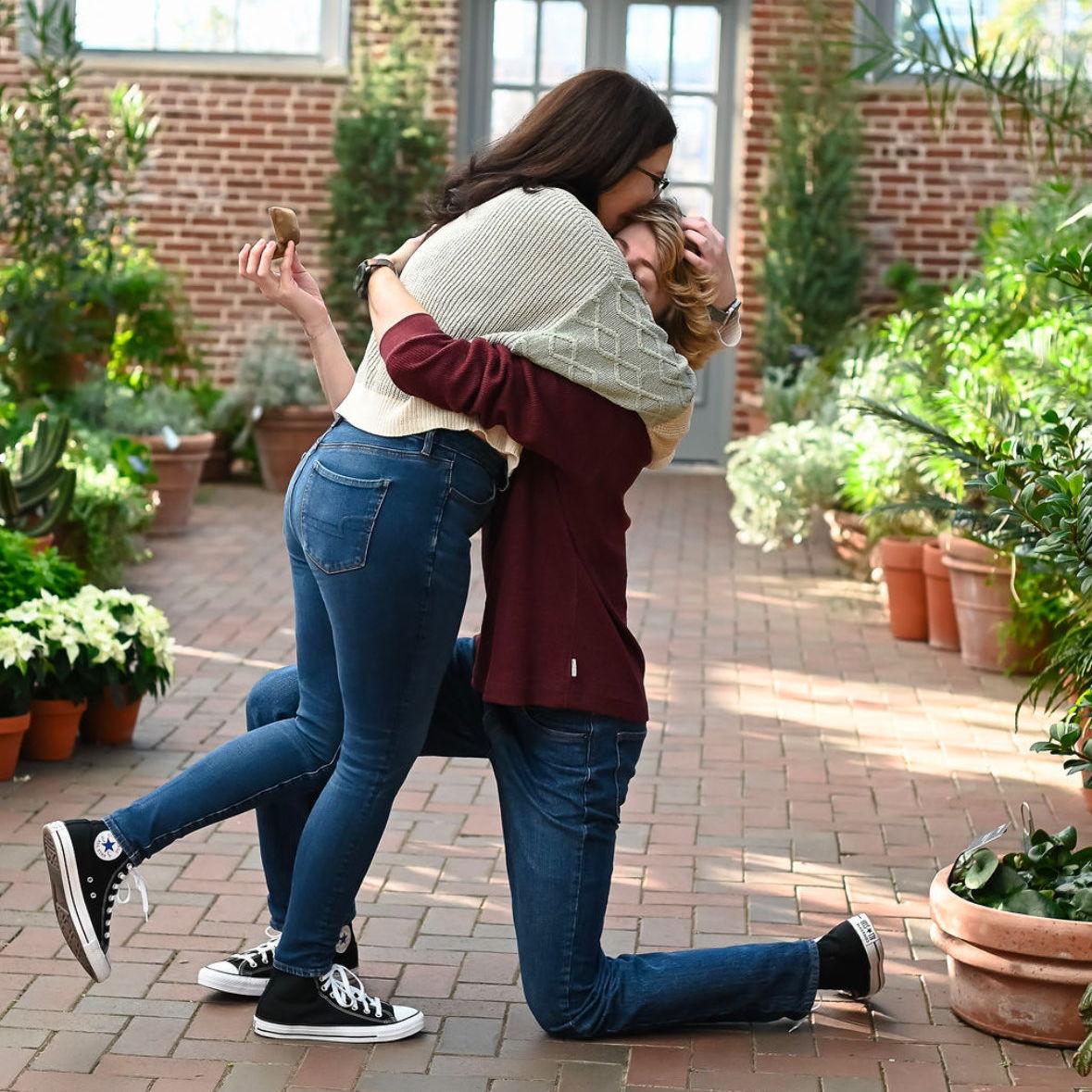"Our Engagement". When we got engaged, we were alone so there are no photos of it. We recreated it for the photos. If you want the real engagement story please ask us, its one of our favorite stories.