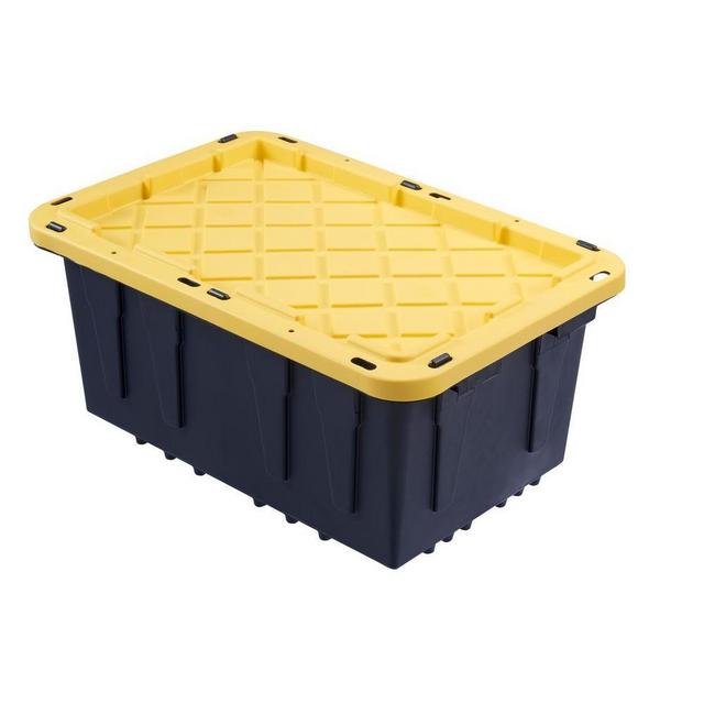 12 Gal. Tough Storage Bin in Black