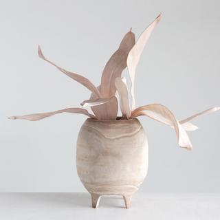 Footed Paulownia Wood Planter