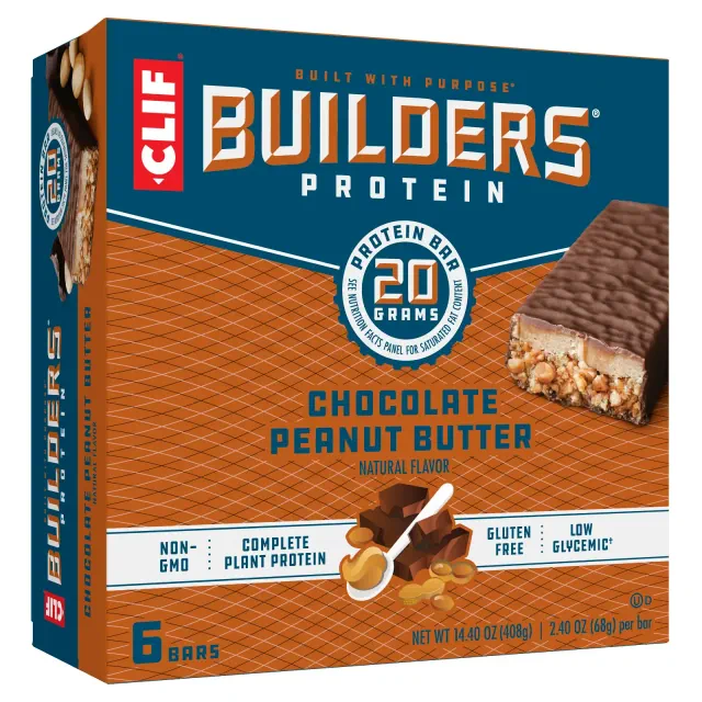 CLIF Bar Builders Protein Bars - Chocolate Peanut Butter - 20g Protein - 6ct