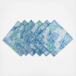 Paisley Print Outdoor Napkin, Set of 6