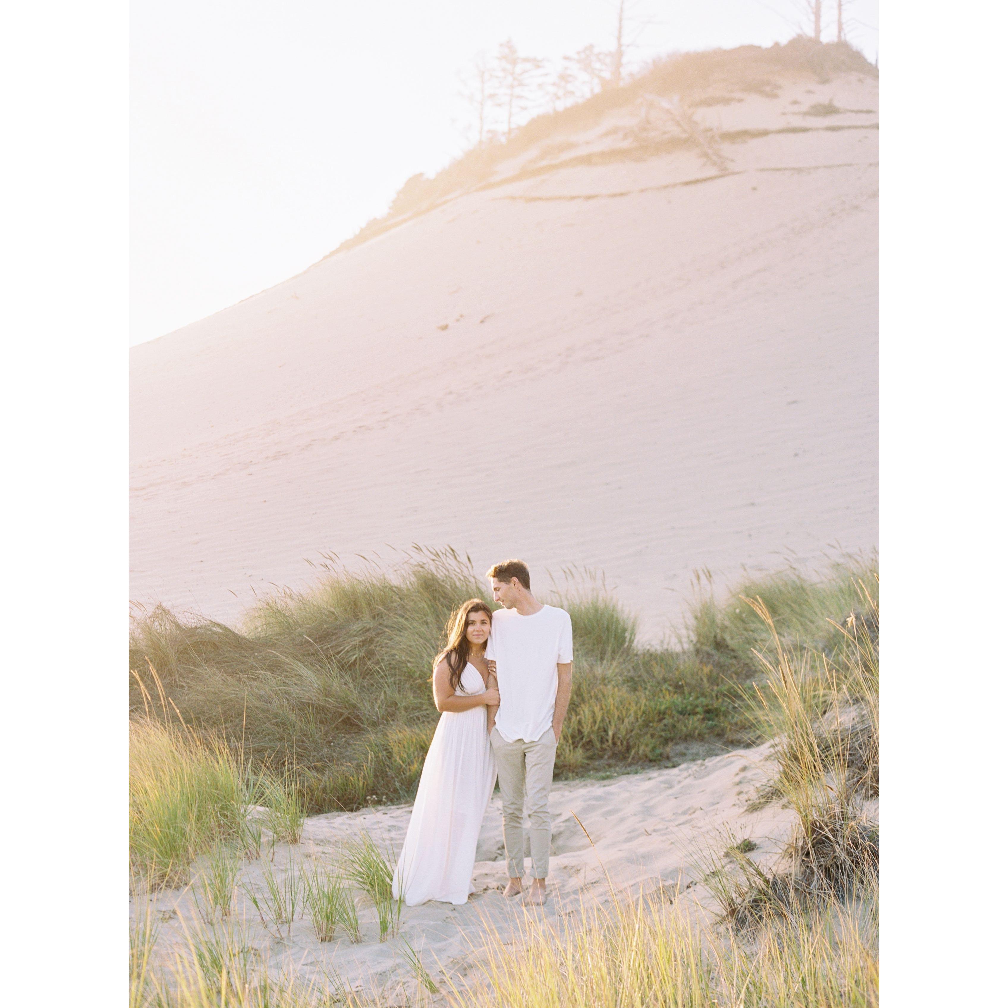 engagement photos at Pacific City - September 2021